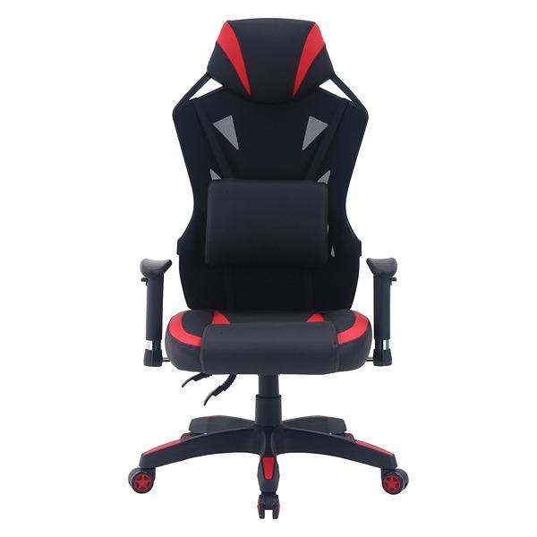 レイズ メッシュゲーミングチェア レッド W685×D655×H1180〜1255 金属
