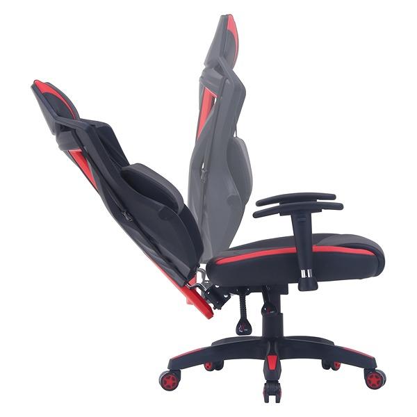 レイズ メッシュゲーミングチェア レッド W685×D655×H1180〜1255 金属