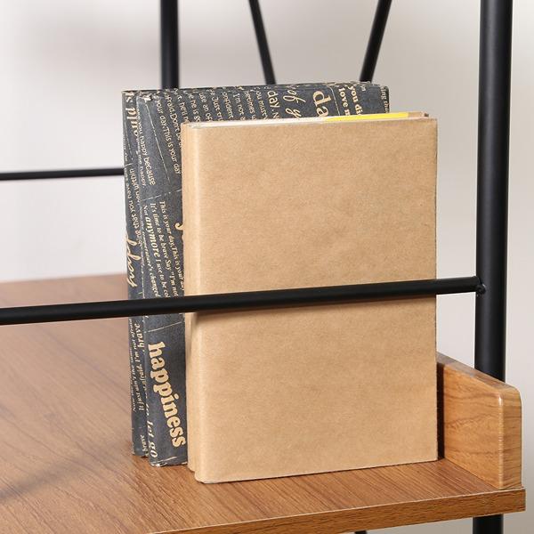 SMART マルチシェルフ4段 ブラウン W710×D310×H1380 金属 シェルフ 収納 不二貿易 インテリア家具 法人様限定の画像