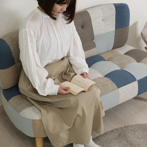 桜屋工業 ソファ デイジーパッチワークブルー 33368 W1230 D670 H680 
