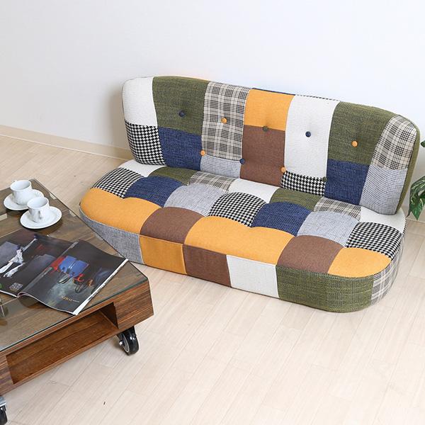 日本製　チェア　ベルベット　パッチワークソファ　定価¥69,000 HALO（ハロー）】ANNE CHAIR VELVET PATCHWORK BOHEM｜アンティーク風