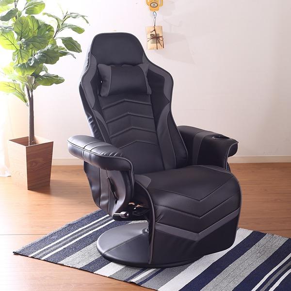 カーナ ゲーミングパーソナルチェア ブラック/ブルーW840×D890〜1560