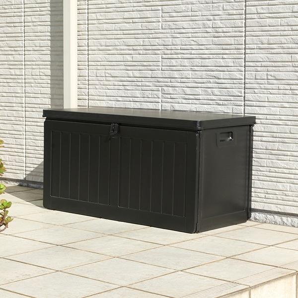 ベンチ 長椅子 台 収納BOXベンチ(38356) 190L ブラック W960×D460×H495 ベンチ ガーデン