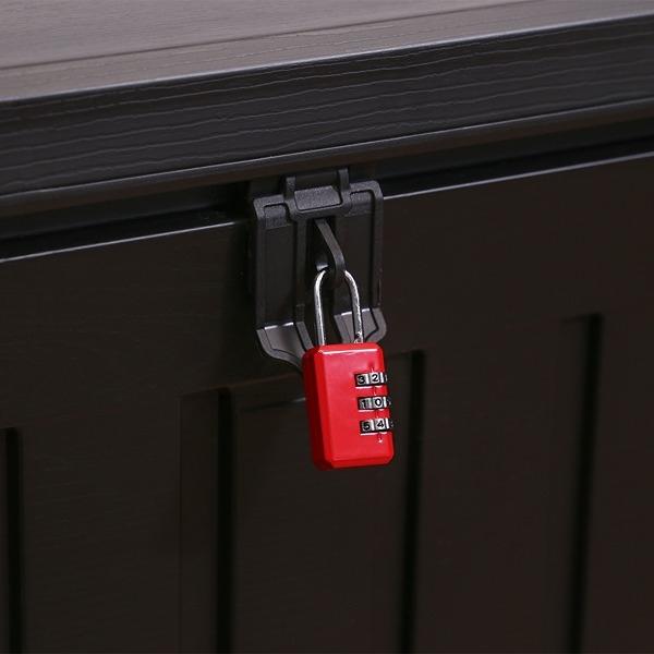 収納BOXベンチ(38357) 270L ブラック W1090×D515×H550 ベンチ ガーデン