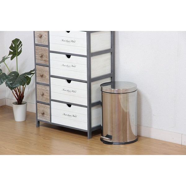 ラウンドペダルペール 20L 2台セット W310×D360×H445 ステンレス