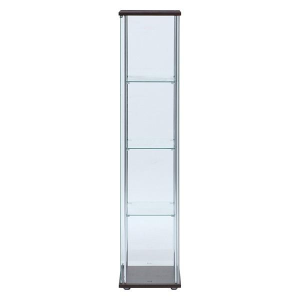 4段 (背面ミラー付き) ブラウン W425×D365×H1620 金属 ガラス 収納家具 寝室 ベッドルーム 不二貿易 インテリア家具 【フォーグ】 法人様限定