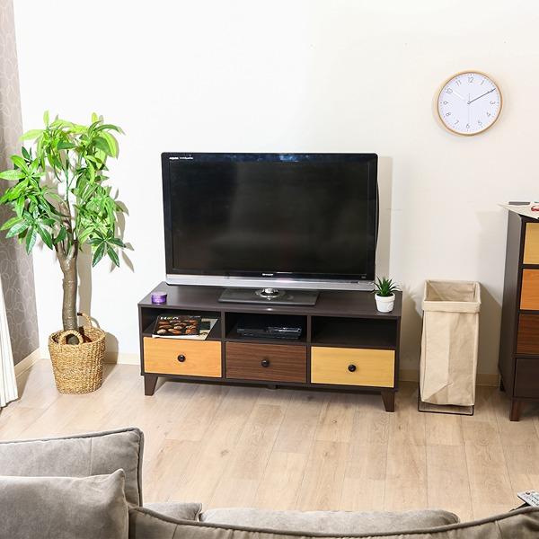 ウッドグラデーション ワイドローボード W1180×D390×H450 テレビボード 