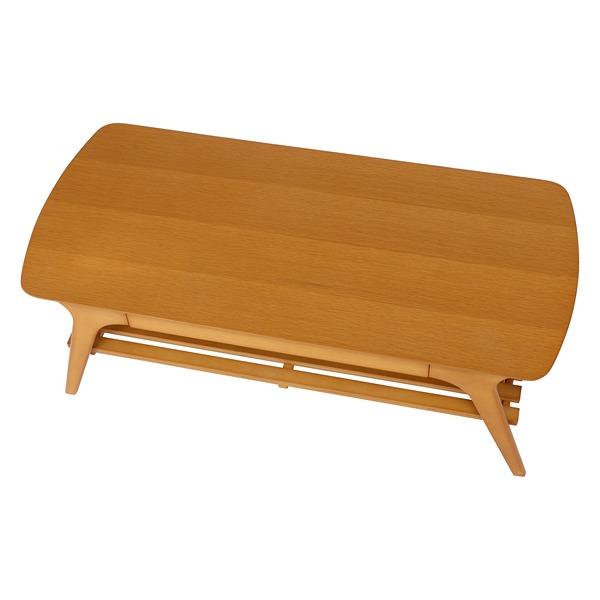 未使用ほんのちょい訳有 天然木引出し付センターテーブル 110cm×50cm 引出し付きセンターテーブル ナチュラル W1100×D500×H400 天然木