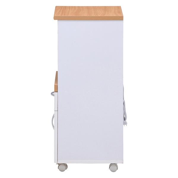 キッチンカウンター 45幅 ナチュラル×ホワイト W450×D410×H890 ワゴン