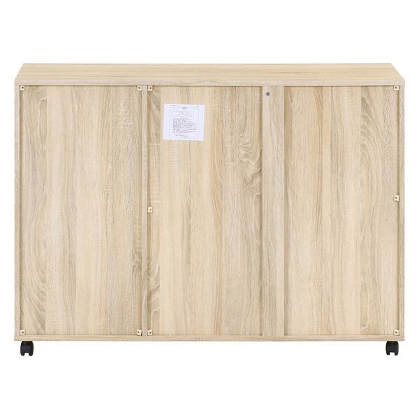 キッチン収納キャビネット 115x40 アンティークホワイト W1152×D398×H840 キャスター付き 不二貿易インテリア家具  法人様限定の画像