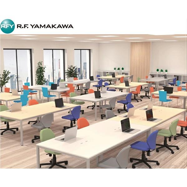 OAミーティングテーブル W2100xD900 ダーク ATD2-2190-AF2 アールエフヤマカワ RFyamakawa 会議机 会議室 フリーアドレス 大型テーブル 作業台 机 事務 オフィスの画像