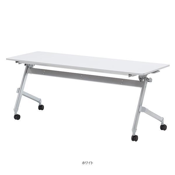 ミーティングテーブル 幅1800×奥行600×高さ720mm キャスター付 カバン 