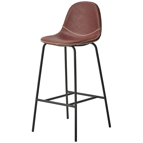 チェア スチール ブラック PUレザー カルロスS cherry 桜屋工業 チェア スチールチェア エントランス ロビー カフェ 喫茶店 バル レストラン 業務用_1