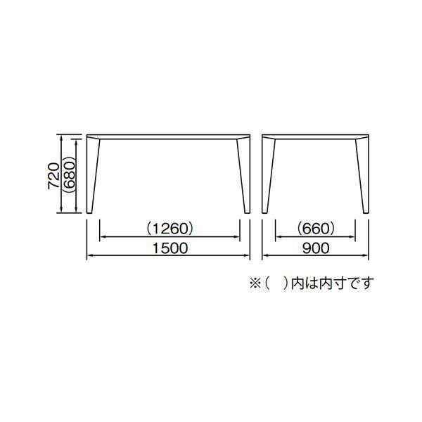 ダイニングテーブル W1500×D900×H720 会議テーブル 休憩室 応接室 会議室 オフィス家具 喫茶店 旅館 待合室 送料無料 cherry 桜屋工業 HOMEDAY｜sora-ichiban｜06
