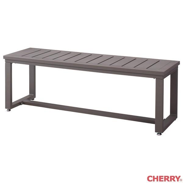 ベンチ W1240 D400 H420 グレー エデッサベンチ cherry 桜屋工業 チェア ガーデン カフェ 喫茶店 バル レストラン 業務用