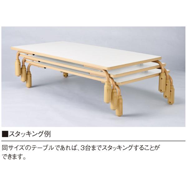 教育施設 テーブル 幅900×奥行600×高さ300/330/360mm 高さ調節 上下昇降 ESF-0960 ソフトエッジ スタッキング NISHIKI ニシキ工業 オフィス家具_4