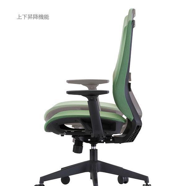 オフィスチェア メッシュ 可動肘付き W645×D625×H1000〜1060 メッシュ