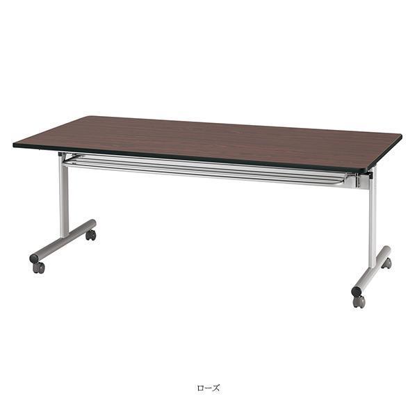 ミーティングテーブル 幅1800×奥行900×高さ700mm 棚付 キャスター付