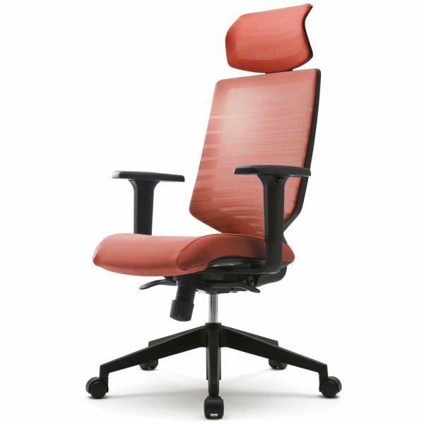 FURSYS T30チェア 可動肘 ヘッドレスト付き オレンジ FHTN302RF020 アールエフヤマカワ RFyamakawa 昇降 キャスター付き 高機能 回転椅子 事務椅子 オフィス家具