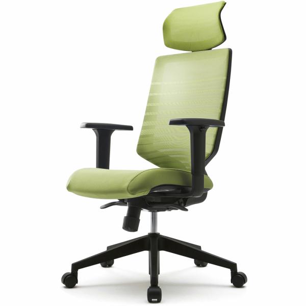 FURSYS T30チェア 可動肘 ヘッドレスト付き グリーン FHTN302RF021 アールエフヤマカワ RFyamakawa 昇降 キャスター付き 高機能 回転椅子 事務椅子 オフィス家具