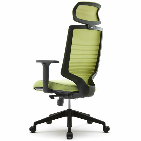 FURSYS T30チェア 可動肘 ヘッドレスト付き グリーン FHTN302RF021 アールエフヤマカワ RFyamakawa 昇降 キャスター付き 高機能 回転椅子 事務椅子 オフィス家具_2