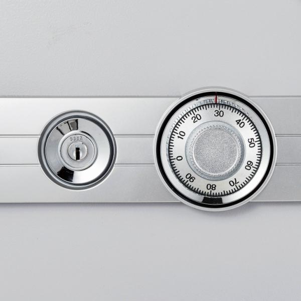 金庫 耐火 ダイヤル+キー式 小型 A4用紙収納 耐火1時間 幅486×奥行416