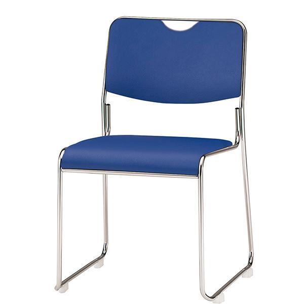 ミーティングチェア ビニールレザー 抗菌 防汚 ステンレス脚 1脚 取手