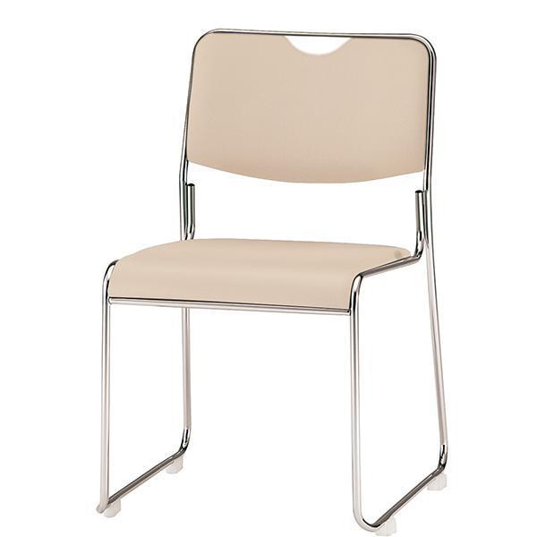 ミーティングチェア ビニールレザー 抗菌 防汚 ステンレス脚 1脚 取手