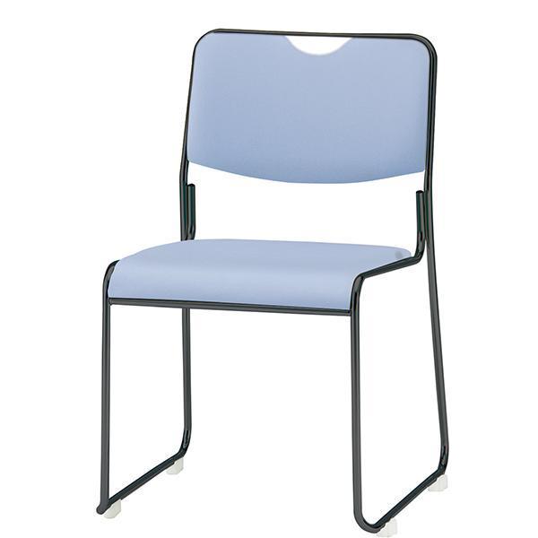 ミーティングチェア ビニールレザー 抗菌 防汚 塗装脚 1脚 取手付 会議