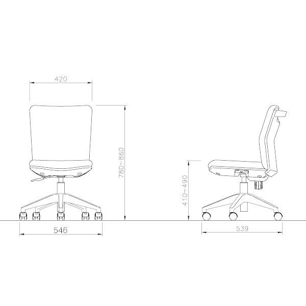 オフィスチェア 布張り 体圧分布 コンパクト W546×D539×H780〜860 ワークチェア 回転椅子 オフィス家具 おしゃれ 会社 コワーキング 藤沢工業 TOKIO｜sora-ichiban｜16