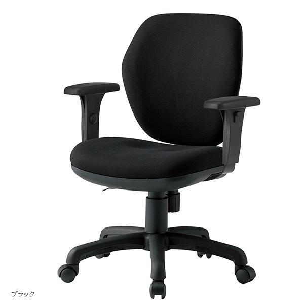 オフィスチェア 可動肘付き ミドルバック 体圧分布 W600×D620×H830
