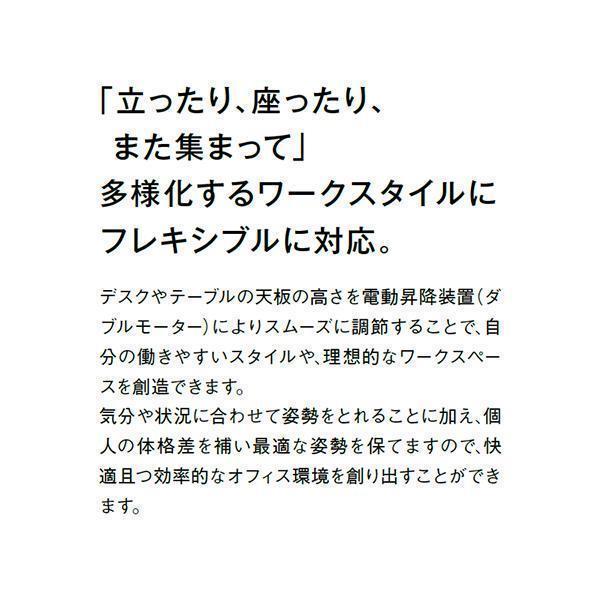 電動昇降デスク W1200×D700×H650〜1250 昇降デスク ワークデスク 電動昇降テーブル 事務机 オフィス家具 おしゃれ 会社 コワーキング 藤沢工業 TOKIO