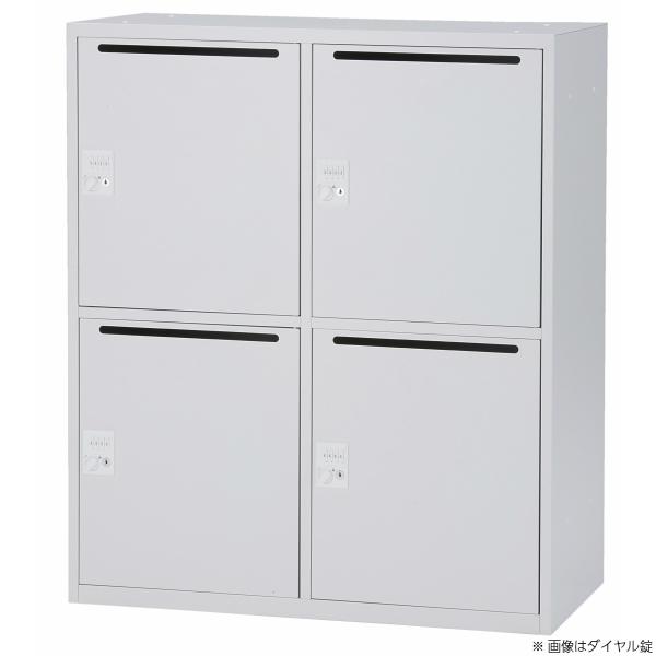 日本製 パーソナルロッカー 4人用 IC錠 書庫 スチール製 上下横連結 キャビネット メールボックス キャビネット オフィス家具 車上渡し GD-1019の画像
