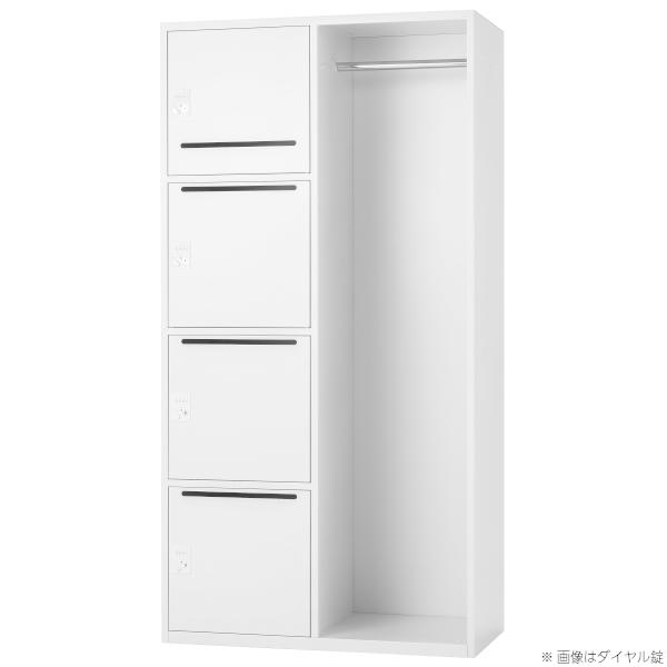 日本製 パーソナルロッカー 4人用 IC錠 片側ハンガー 書庫 日本製 パーソナルロッカー 4人用 IC錠 片側ハンガー 書庫
