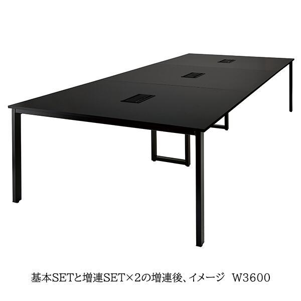 フリーアドレス W1200×D1400×H720 4本脚 コードホール付き 連結 会議