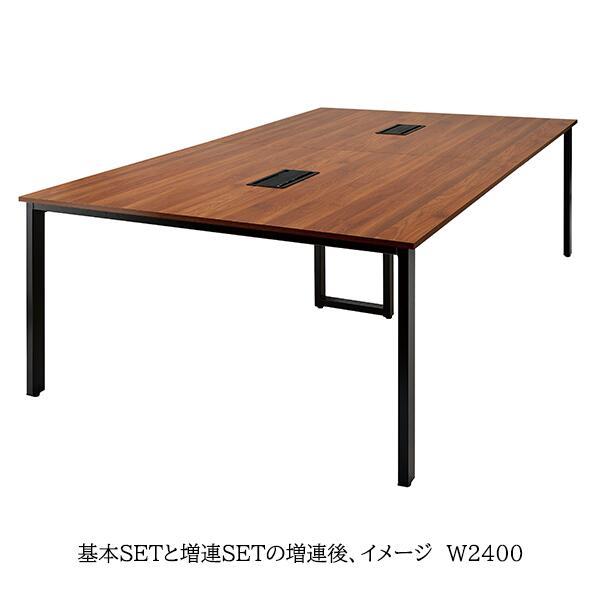 フリーアドレス W1200×D1400×H720 4本脚 コードホール付き 連結 会議 