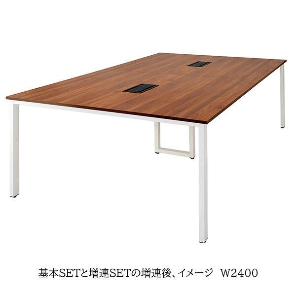 フリーアドレス W1200×D1400×H720 4本脚 コードホール付き 連結 会議