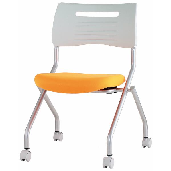 会議用チェア 2脚セット キャスター付 肘無し ミーティングチェア