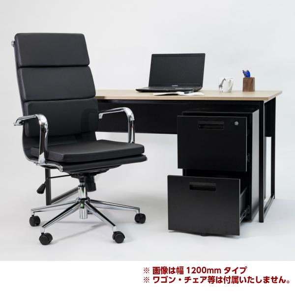 ワークデスク 幅1000×奥行700×高700 オフィス机 平机 事務机 オフィスデスク デスク GD-514B ブラックフレーム 作業机 オフィス家具の画像