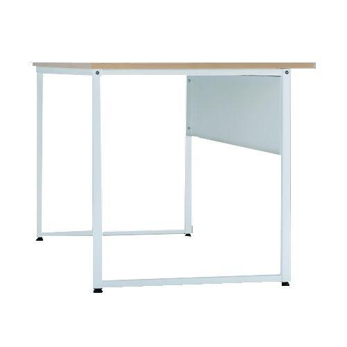 ワークデスク 幅1200×奥行700×高700 平机 ホワイトフレーム シンプル