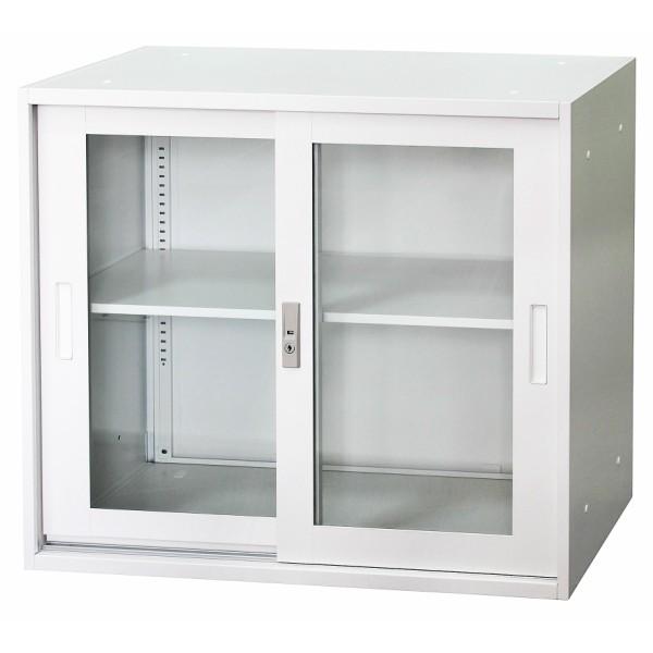 A-108  新品❗️3✖️3書庫上下セット アウトレット スチール書庫 鍵付き 3色 書庫 上段ガラス引違い A4対応