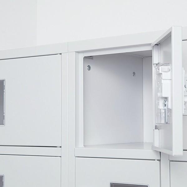 日本製 貴重品ロッカー ダイヤル錠 6人用 1列6段 窓付き 横連結可能
