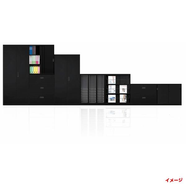 日本製 ブラック 書庫 スチール製 調整BOX フタ付 キャビネット 日本製 ブラック 書庫 スチール製 調整BOX フタ付 キャビネット