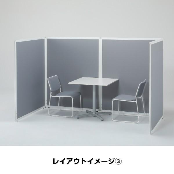 超軽量 組立簡単 ローパーティション パーテーション H1800×W1200 GDP-1812ブルー色 オフィス家具の画像