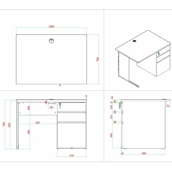 国際ブランド ワーキングデスク 片袖 W1000xd700 ウォルナット Gzwc 1070dm アールエフヤマカワ Rfyamakawa 引出し付き 机 事務用机 事務机 片袖机 Soho オフィス家具 超美品 Kuljic Com