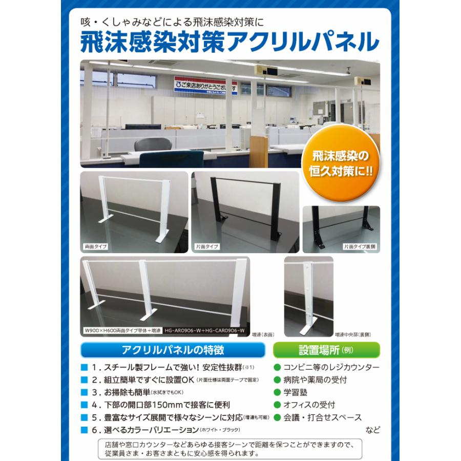 飛沫ガード W900 H600 単体セット 片面脚 コロナ アクリルパネル