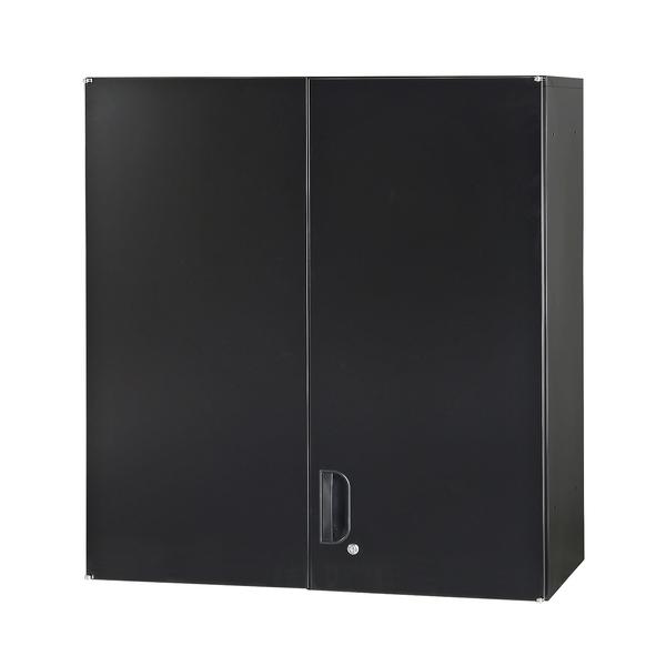 書庫 両開き 上置用 ブラック スチール製 W900×D450×H1050mm