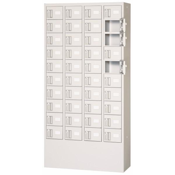 日本製 小物入れロッカー 40扉 ダイヤル錠 ホワイト色 ロッカー 貴重品入れ 保管庫 小物入れ 車上渡し_1