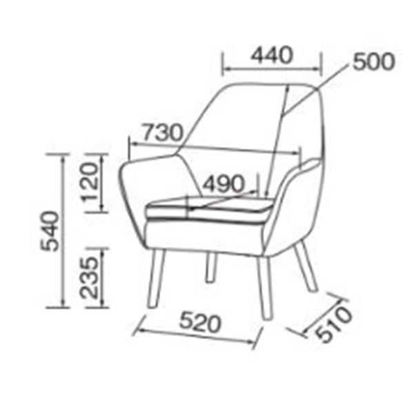 ソファ モダン シック ソファー 1人 1人掛け LS-458-F 応接室 会議室 家具 喫茶店 バル レストラン 待合室 店舗什器 送料無料 cherry 桜屋工業 HOMEDAY 法人限定｜sora-ichiban｜05