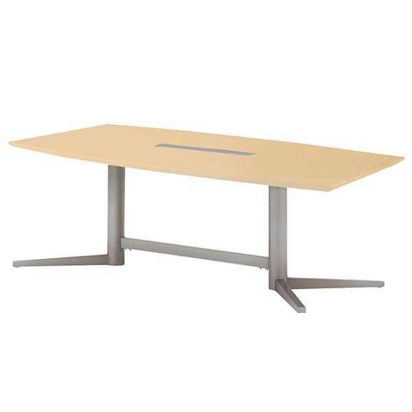 ミーティングテーブル 幅2400×奥行1400×高さ720mm ワイヤリングBOX付 
